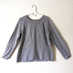 Eddie Bauer Women's Scoop Neck Knit Sweater - Grey - Size Large - Good Condition